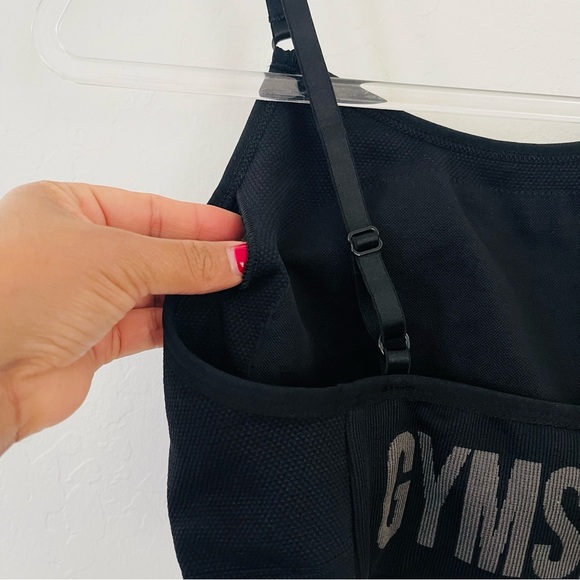 Gymshark Flex Strappy Black Sports Bra - Picture 8 of 9